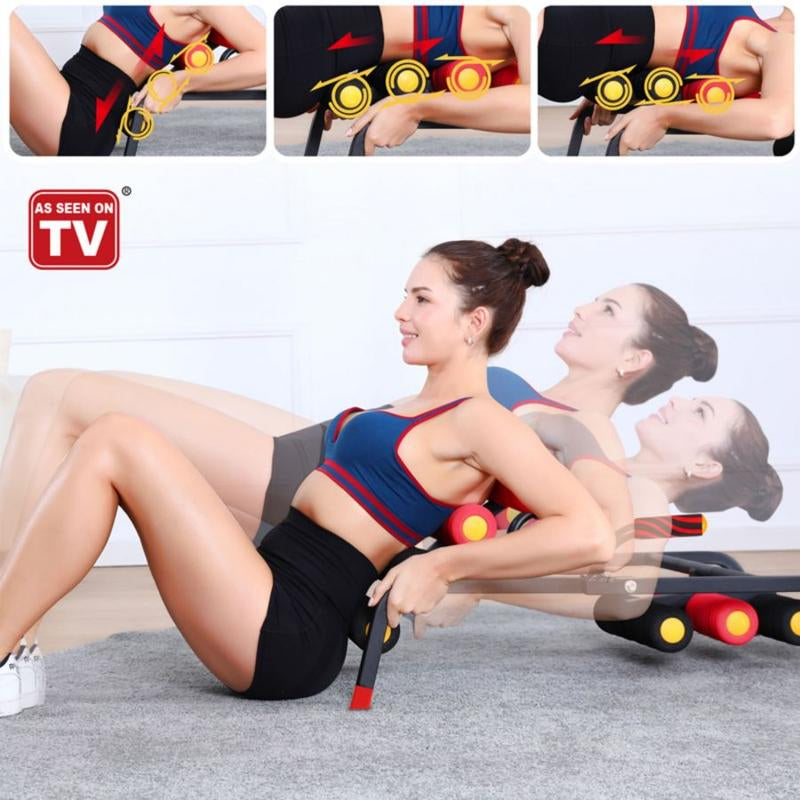Magic BB Back Extension Machine,Squat Machine for Women, Adjustable Glutes Trainer Machine, Core & Leg Exercise, Sit Up-Push up Workout Equipment at Home Gym with Resistance Bands