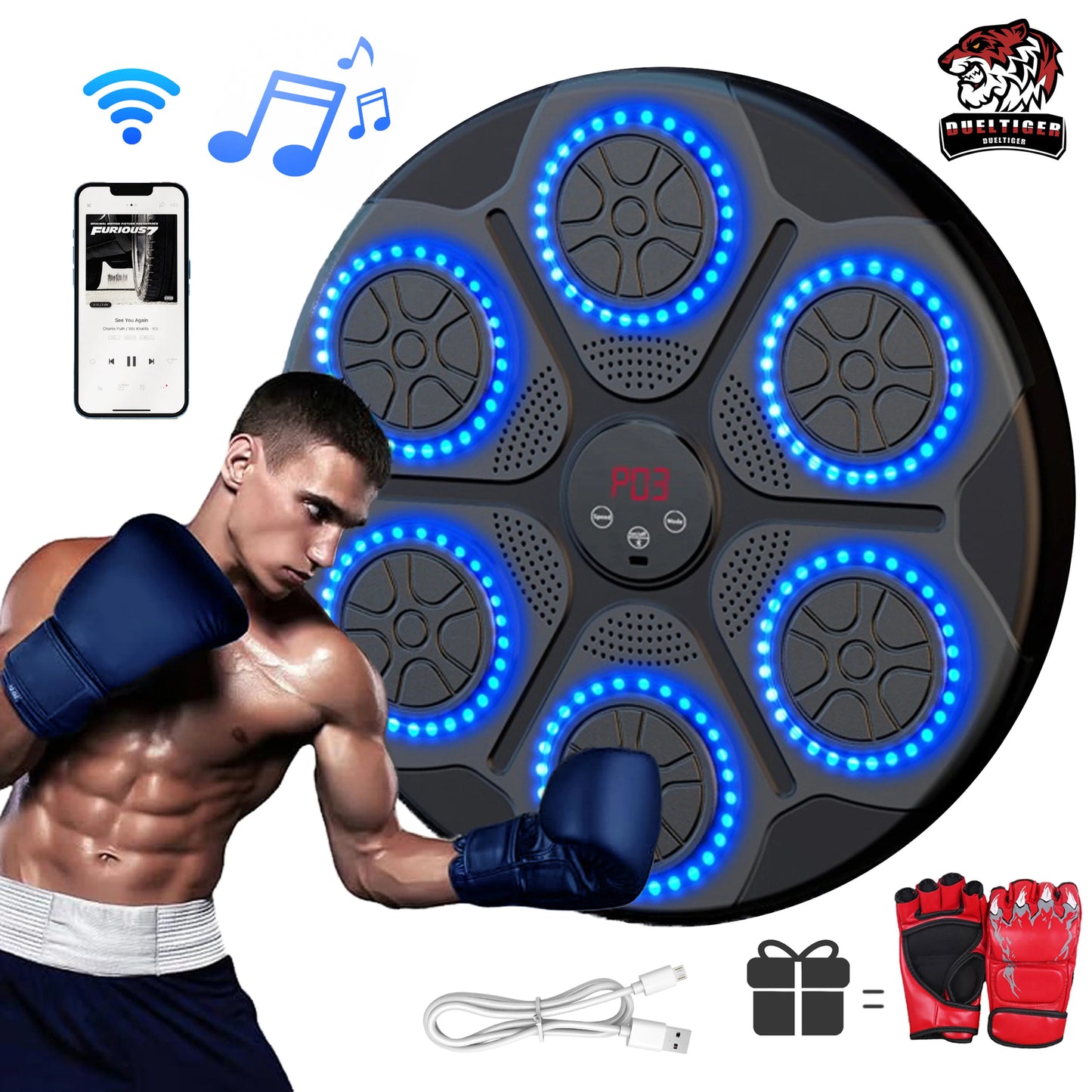 Wall-Mounted Music Boxing Trainer