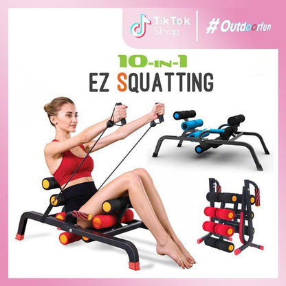 Magic BB Back Extension Machine,Squat Machine for Women, Adjustable Glutes Trainer Machine, Core & Leg Exercise, Sit Up-Push up Workout Equipment at Home Gym with Resistance Bands
