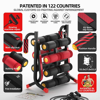 Magic BB Back Extension Machine,Squat Machine for Women, Adjustable Glutes Trainer Machine, Core & Leg Exercise, Sit Up-Push up Workout Equipment at Home Gym with Resistance Bands