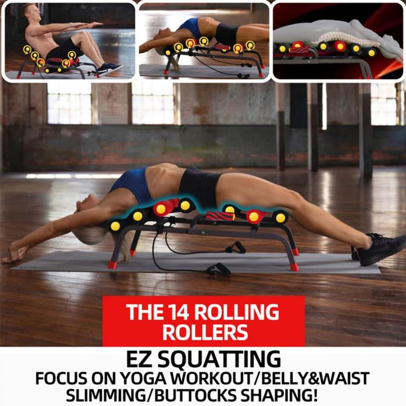 Magic BB Back Extension Machine,Squat Machine for Women, Adjustable Glutes Trainer Machine, Core & Leg Exercise, Sit Up-Push up Workout Equipment at Home Gym with Resistance Bands