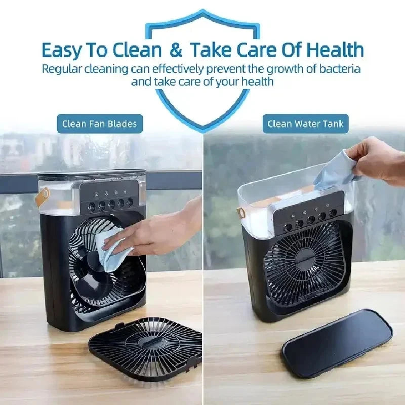 Portable 3-in-1 Humidifier Fan and Air Conditioner with USB
