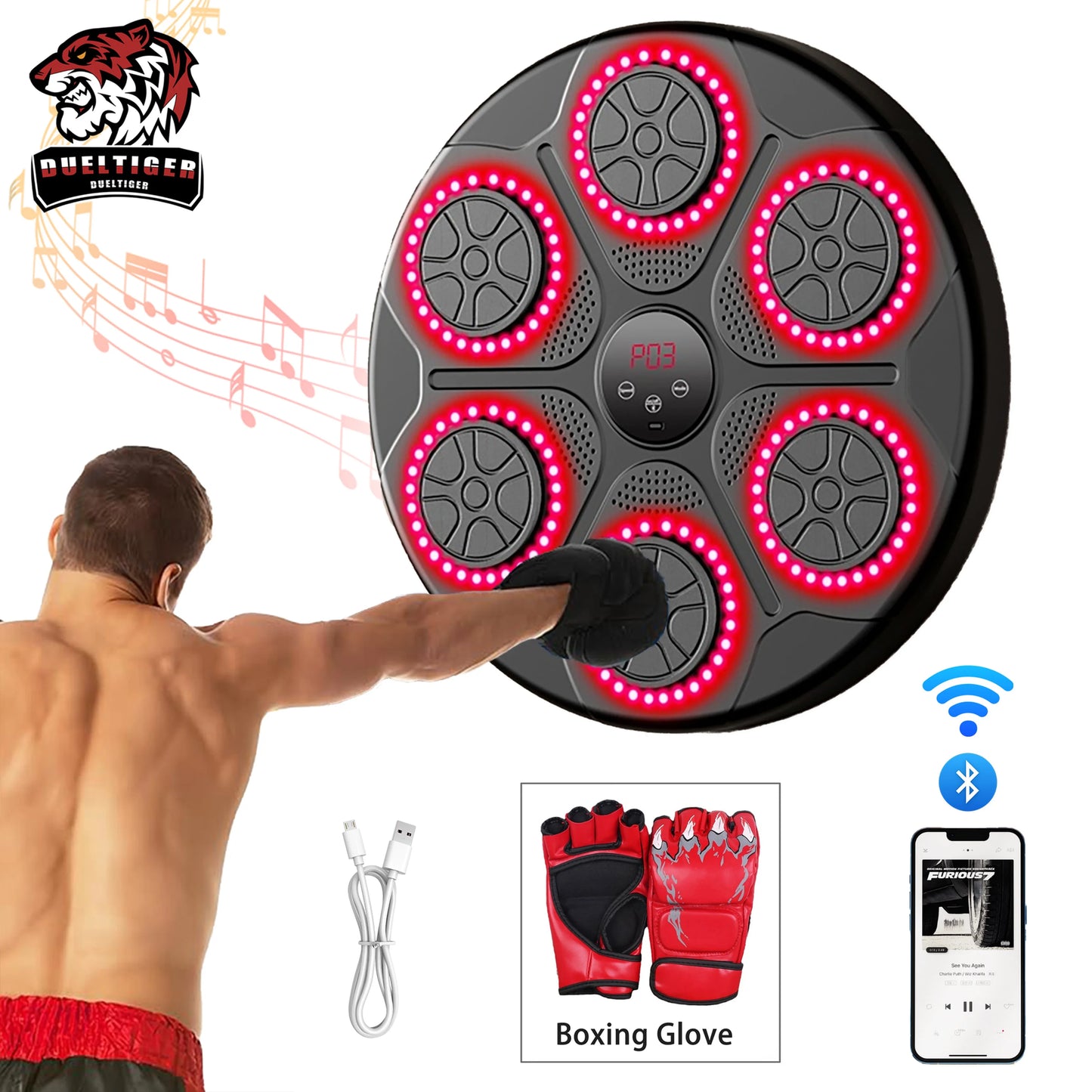 Wall-Mounted Music Boxing Trainer