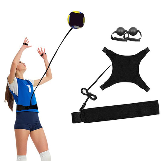 Volleyball Rebound Belt Trainer - Solo Practice Tool for Serving, Spiking & Defense with Elastic Rope. Perfect for Indoor & Beach Training.