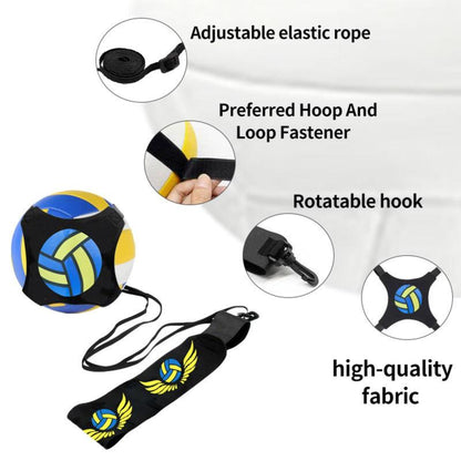 Volleyball Rebound Belt Trainer - Solo Practice Tool for Serving, Spiking & Defense with Elastic Rope. Perfect for Indoor & Beach Training.