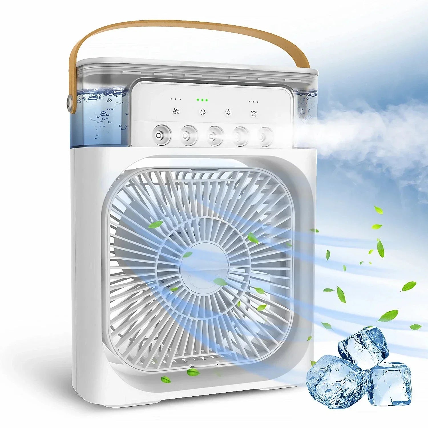 Portable 3-in-1 Humidifier Fan and Air Conditioner with USB